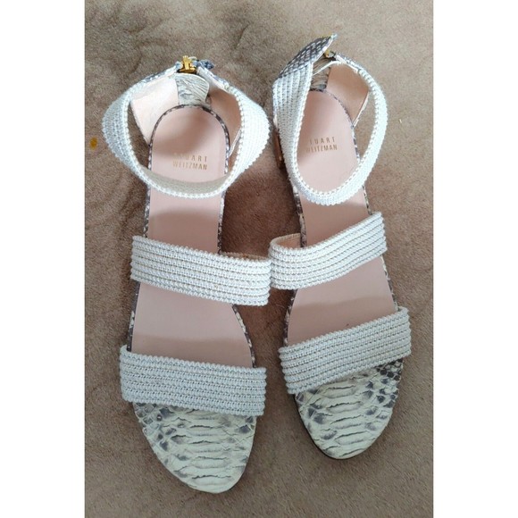 stuart weitzman Women's flat sandals Strappy 12 leather - Picture 3 of 6